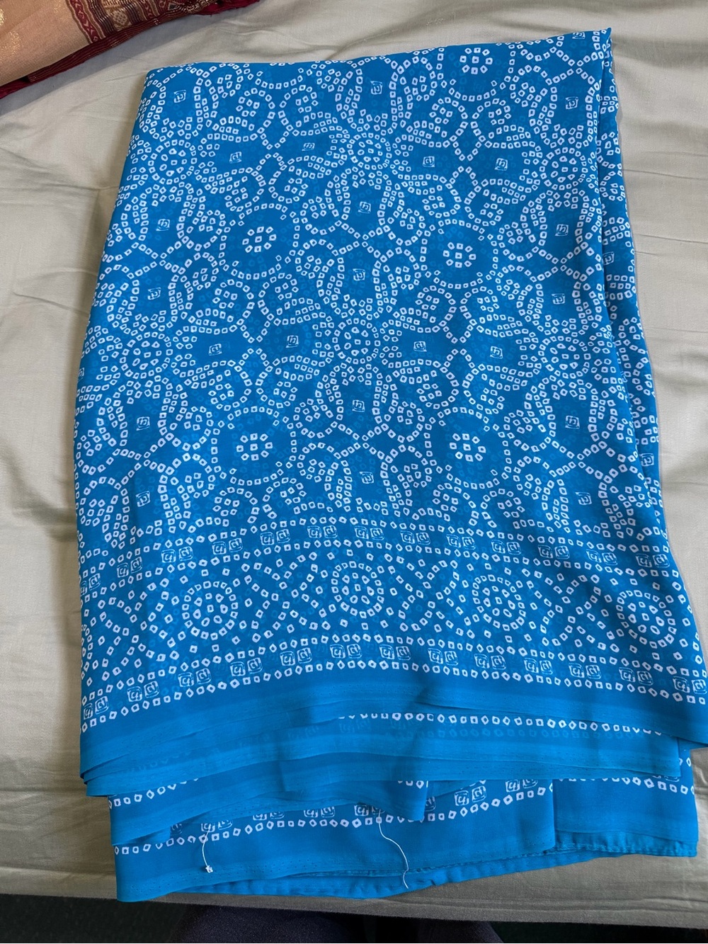 Women’s Blue Printed Saree